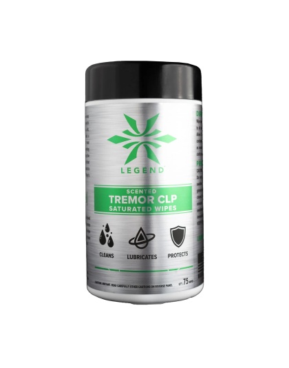 Legend Outdoor Gear Tremor Scented CLP, Lubricating Wipes, 75 Count of Saturated Wipes