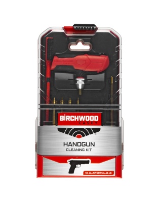Birchwood Casey Universal Handgun Cleaning Kit, 16 Pieces, Custom Handle