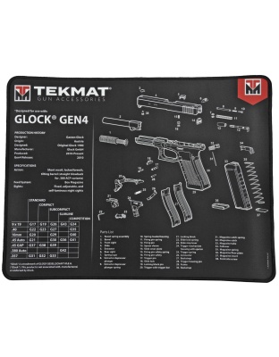 TekMat Glock Gen 4 Ultra Premium Gun Cleaning Mat, 15"x20", 15"X20", Includes Small Microfiber TekTowel
