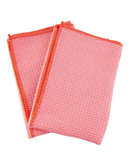 Kleen-Bore Waffle Weave Micro Fiber, Red, 2 Pack