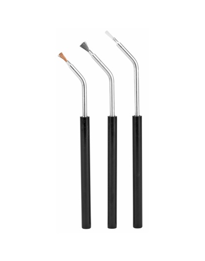 Birchwood Casey Angled Brushes, 3-Pack, Bronze, Nylon, and Stainless