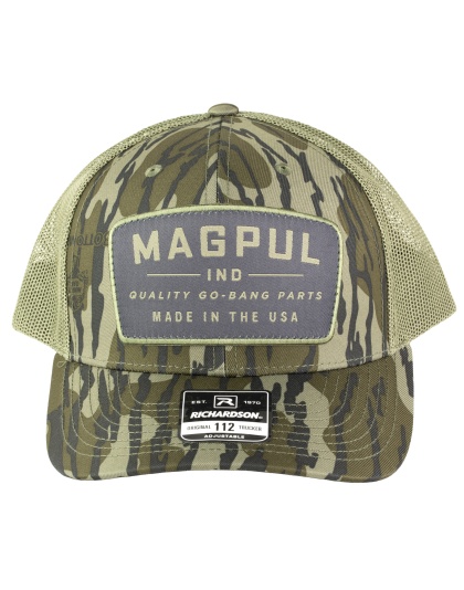 Magpul Industries Go Bang Trucker Hat, Bottomland Camo, Cotton/Polyester, One Size Fits Most