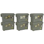 Plano Ammunition Can, Hard Case, OD Green Finish, 6 Cans
