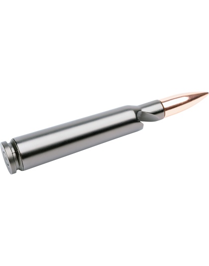 Caliber Gourmet Bullet Bottle Opener, Matte Finish, Black and Copper