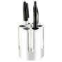 Caliber Gourmet Revolver Cylinder Pen Holder, Aluminum, Silver
