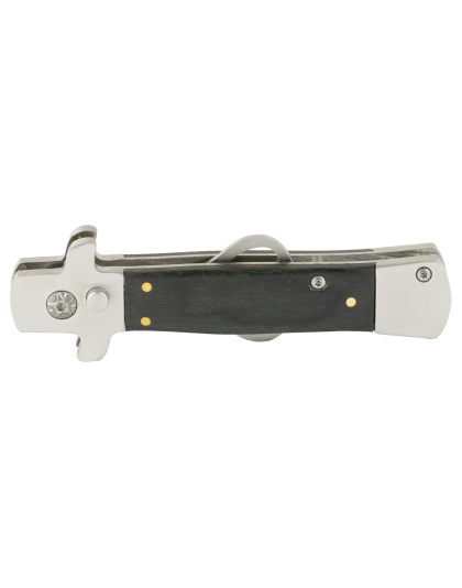 Caliber Gourmet Switchblade Style Bottle Opener, Black and Silver