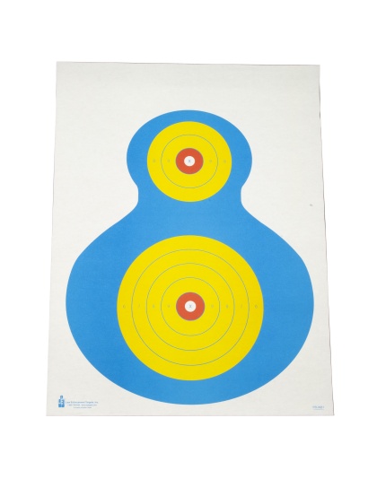 Action Target High Visibility Fluorescent Silhouette Target, Multi Color, 19"x25", 100 Per Box