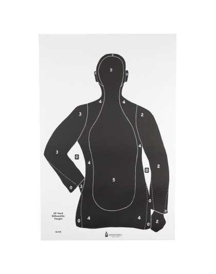 Action Target B-21E, Black Paper Target, 23"x35", 100 Per Box