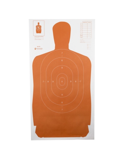 Action Target B-27S Standard Target, Full Size Orange Silhouette, 24"x45", 100 Per Box