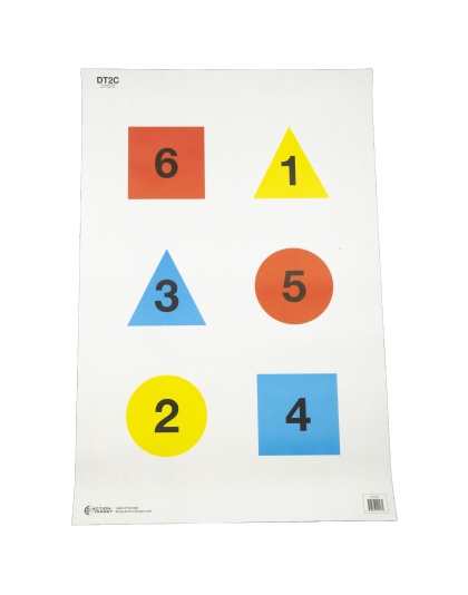 Action Target Discretionary Command Training Target V 2-C, Multi Color, 23" x 35", 100 Per Box