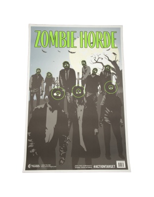 Action Target Zombie Horde Target, Green and Black, 23"x35", 100 Per Box
