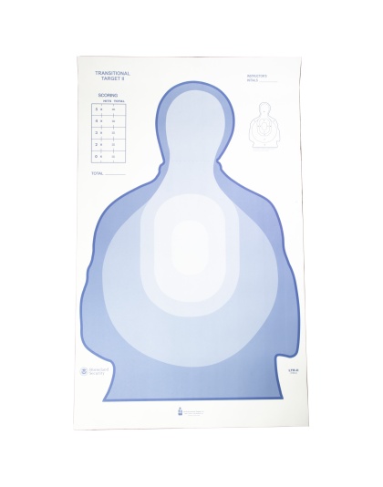 Action Target US Dept. of the Treasury Transitional Target II, Blue and White, 24.5" x 40", 100 Per Box