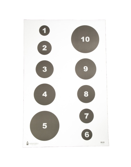 Action Target Military Varied Circle Command, White and Black, 23"x35", 100 Per Box
