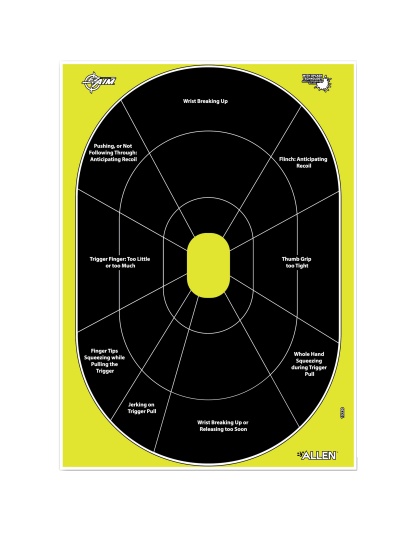 Allen Company EZ AIM Non-Adhesive, Handgun Trainer, 12"x18", 8 Pack