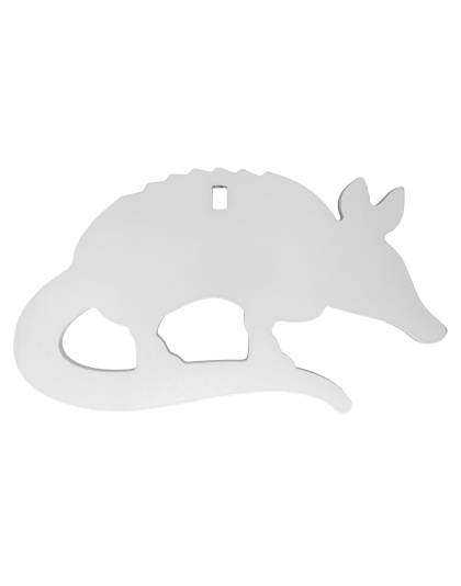 Birchwood Casey AR500 Gong, Armadillo Silhouette Target, 3/8", 1-Hole, White