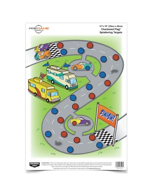 Birchwood Casey Pregame Target, Check Flag, 12x18, 8 Targets