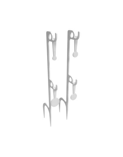 Birchwood Casey AR500 Gong, Rimfire Target Set, 1/4", 1-Hole, White, Includes 4 Round Steel Targets