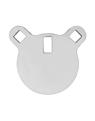 Birchwood Casey AR500 Gong, 4" Round Target, 3/8", White