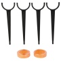 Daisy Shatterblast Targets w/Holders, Includes 8-2" Orange Clay Targets and 4 Target Stands