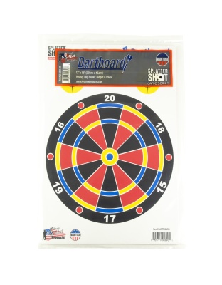 Pro-Shot Products Splatter Shot, Game Series, Dart Board, 12"x18", 8 Pack, Multi Color