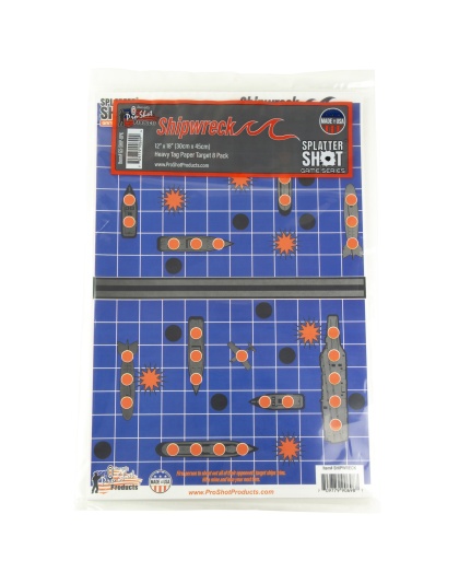 Pro-Shot Products Splatter Shot, Game Series, Ship Wreck, 12"x18", 8 Pack, Multi Color