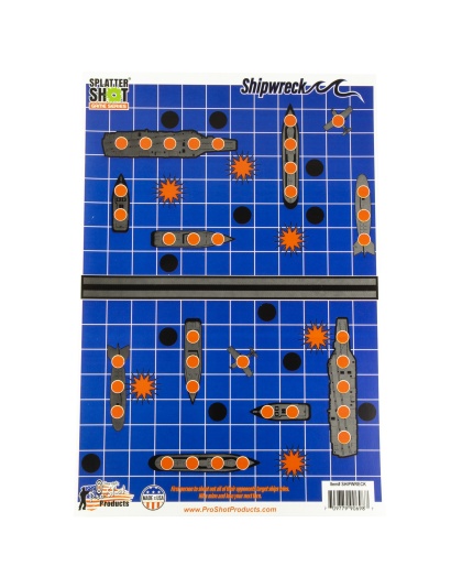 Pro-Shot Products Splatter Shot, Game Series, Ship Wreck, 12"x18", 8 Pack, Multi Color