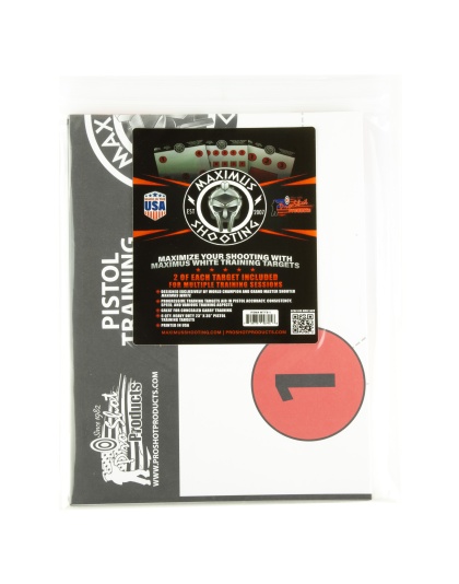 Pro-Shot Products Maximus White Pistol Training Target Set, 23"x35", 6 Pack, Multi Color