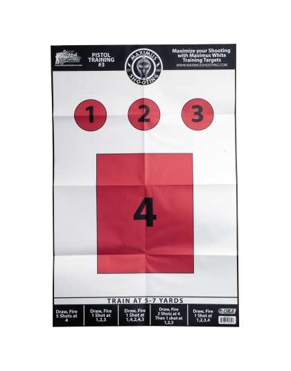 Pro-Shot Products Maximus White Pistol Training Target Set, 23"x35", 6 Pack, Multi Color
