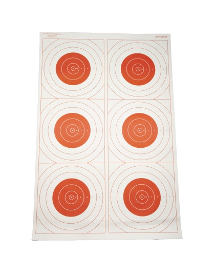 Action Target Six Bull's-Eye Military Training Target, 23" x 35", 100 Per Box