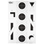 Action Target VTAC-P, Viking Tactics Double Sided Advanced Training Target, Marksmanship Side Has 4 SR-1C Bulls-Eye Target w/1" Square Sighting Grid, Silhouette Side w/Visible Skeleton, Black/White, 23"x35", 100 Per Box