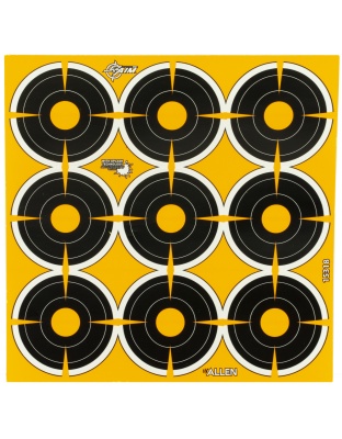 Allen Company EZ AIM Adhesive, Bullseye, 2", 12 Sheets