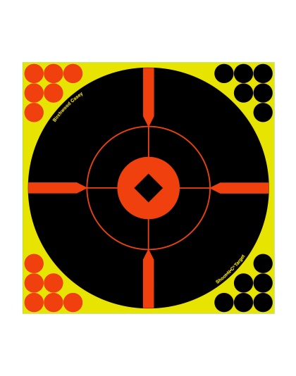Birchwood Casey Shoot-N-C Target, Round, Crosshair Bullseye, 12",5 Targets