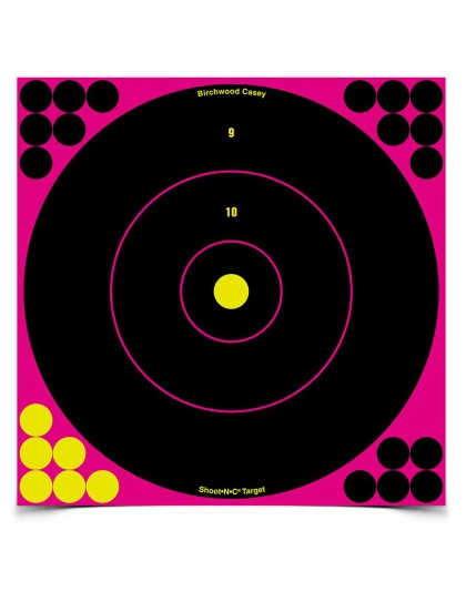 Birchwood Casey Shoot-N-C Target, Round Bullseye, 12", 5 Targets