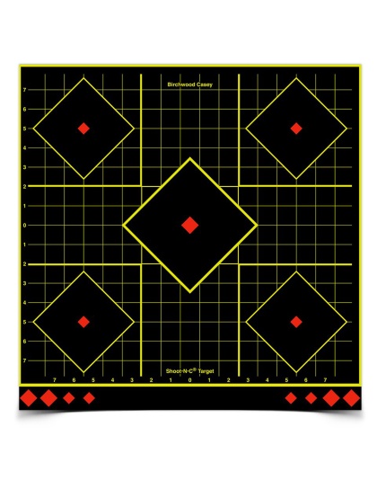 Birchwood Casey Shoot-N-C Target, Sight-In, 17.75", 5 Targets