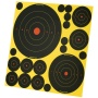 Birchwood Casey Shoot-N-C Target, Deluxe Variety Kit, 40-1" Pasters, 24-2", 8-3", 4-6", 4-8" Bullseye Targets, with Target Stand