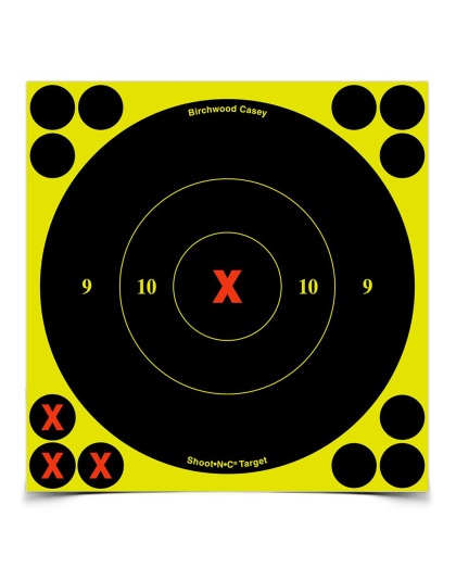 Birchwood Casey Shoot-N-C Target, Round X-Bullseye, 6", 60 Targets