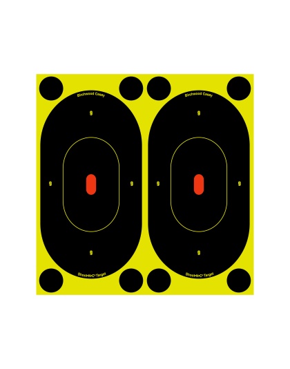 Birchwood Casey Shoot-N-C Target, Oval Silhouette, 7", 12 Targets