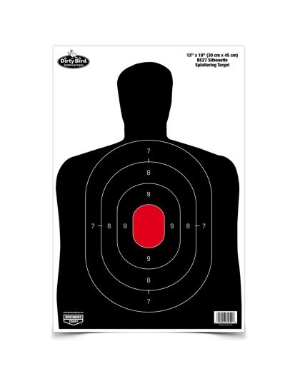Birchwood Casey Dirty Bird Target, BC-27 Silhouette, 12x18, 8 Targets