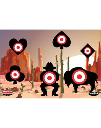 Birchwood Casey Dirty Bird, 12" x 18" Aces High Target, 6 Targets
