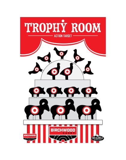 Birchwood Casey Dirty Bird, 12" x 18" Trophy Room Target, 6 Targets