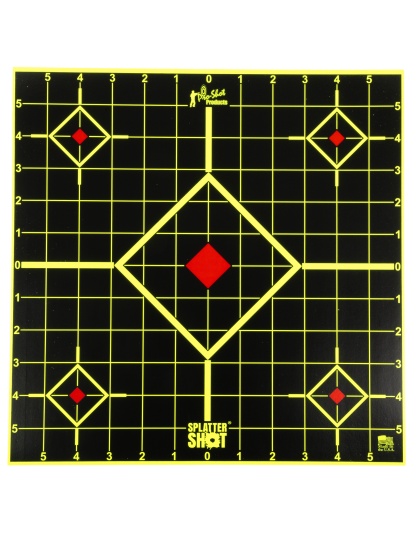 Pro-Shot Products Splatter Shot, 12" Sight In, Adhesive Target, 12 Pack, Green/Black
