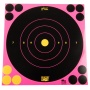 Pro-Shot Products Splatter Shot, 8" Bullseye, Adhesive Target, 6 Pack, Pink/Black