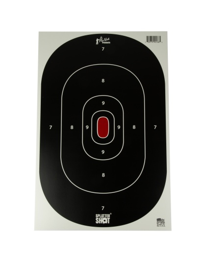 Pro-Shot Products Splatter Shot, Silhouette Insert, 12"x18", 8 Pack, Orange/Black
