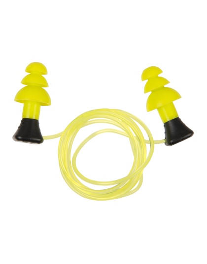 Allen Company ULTRX Tethered Silicone Ear Plugs, NRR 26dB, Yellow, 3 Pairs