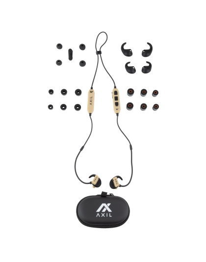 AXIL GSX 3.0, Bluetooth Earbuds, IP65 Water and Sweat Resistant, Desert Tan, Includes USB-C Charging Cable