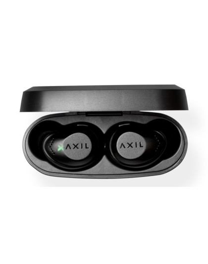 AXIL XCOR R, Bluetooth Tactical Earbuds, Includes Charging Case, USB-C Charging Cable, Matte Finish, Black