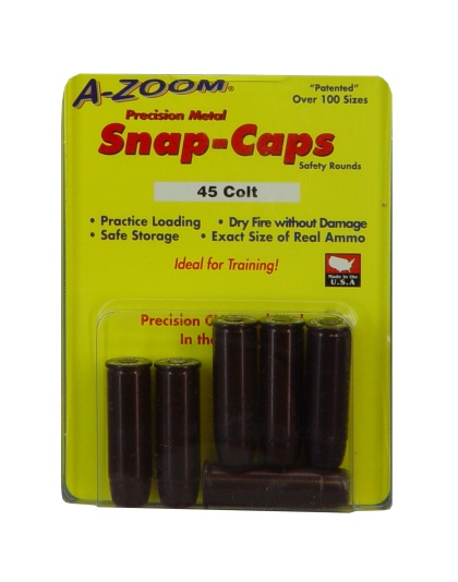 A-Zoom Snap Caps, 45 Colt, 6 Pack