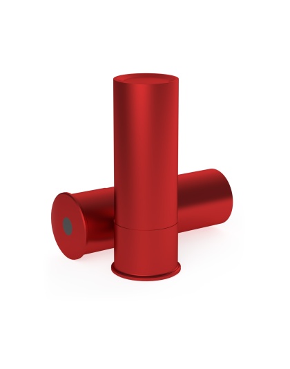 Birchwood Casey DURACAP Training Rounds, 12 Gauge, Aluminum Construction, Anodized Finish, Red, 4 Pack