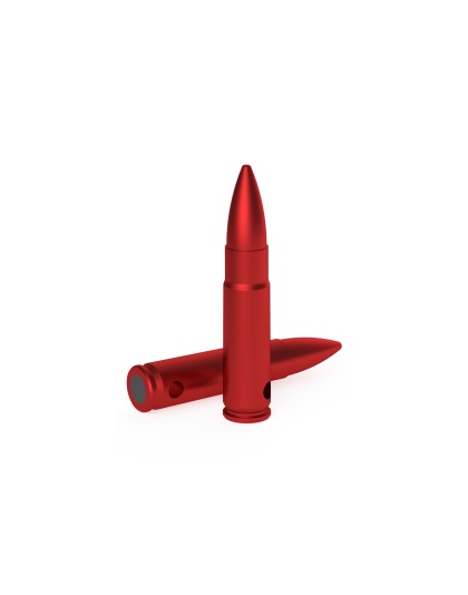 Birchwood Casey DURACAP Training Rounds, 300 Blackout, Aluminum Construction, Anodized Finish, Red, 6 Pack