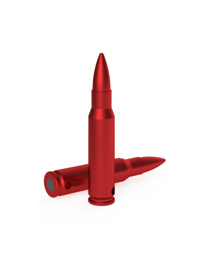 Birchwood Casey DURACAP Training Rounds, 308 Winchester, Aluminum Construction, Anodized Finish, Red, 4 Pack